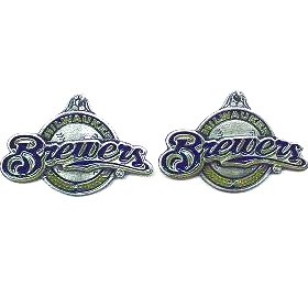 MLB Milwaukee Brewers Cast Dangle Earrings