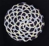 White Multi Hair Net Crocheted Hair Bun Cover- MEDIUM