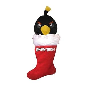 Angry Birds Black Bird Plush Christmas Stocking