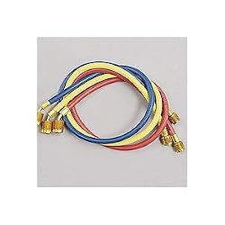 Yellow Jacket 22983 3-pak PLUS II 1/4" with Sealright Low Loss Anti-blow Back Fitting HVAC Hoses 36"