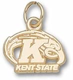 Kent State Golden Flashes Kent State K with Eagle Charm - Gold Plated Jewelry