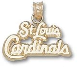 St. Louis Cardinals Solid 10K Gold ''ST LOUIS CARDINALS'' 7/16'' Pendant
