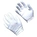 Ladies White Cotton Lightweight Lisle Gloves - 12 pair