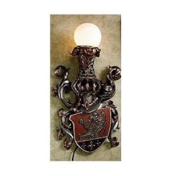 medieval lion rampant Renaissance light lamp with shields new