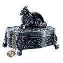Gothic Medieval Dragon Lidded Jewelry Box