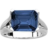 PRE-HOLIDAY SALE!!! 10% OFF 14K White Gold Chatham Created Sapphire Ring