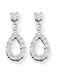 Sterling Silver CZ Round Earrings QE3219"