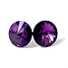 12mm Amethyst Swarovski Stud Earrings Fashion title=