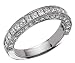 Princess Cut/Pave Diamond Wedding Band 1.40cttw