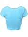 FPT Womens Basic Short Sleeve Scoopneck Crop Top