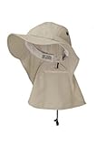 IG Extreme Condition Wide-Brim Hat with Cape 45+ UV Protection AH-XCM101 - Khaki or Stone