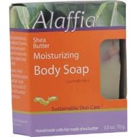 Alaffia Shea Butter Moisturizing Body Soap Lavender Mint -- 3 oz