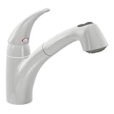 Moen 7560V Extensa One-Handle Low Arc Pullout Kitchen Faucet, Ivory
