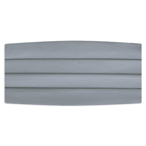 Silver Satin Cummerbund