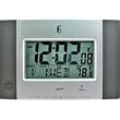 Silver Wall Clock with Radio Control