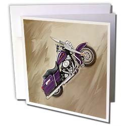 Greeting Card Picturing Picturing Harley-Davidson Motorcycle