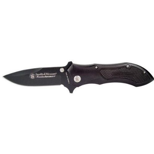 Smith & Wesson CK2B Homeland Security Drop Point Knife, Black On Sale