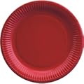 50 Teller, Pappe rund � 23 cm rot
