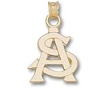 Arizona State Univ As Charm/Pendant -14K/10K, Stainless Steel or Gold Plated