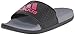 adidas Unisex-Child Adilette SC Sandal, Core Black/Pink/Vista Grey, 4