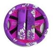 Purple Hawaiian Hibiscus Floral Print Steering Wheel Cover and Seat Belt Pads