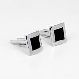 Silver Blcak Square fashion cufflinks Y&G Cufflinks C7058