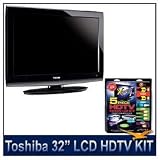 Toshiba 32C100U 32 720p HD LCD TV, DynaLight Dynamic Backlight Control, Gaming Mode, ATSC/QAM Digital Tuner, HDTV High-performance Hook-Up & Maintenance Kit