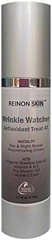[REinONSkin] Wrinkle Watcher Antioxidant Treat 4X: Watch Now, No Frown Tomorrow / Works as Day &amp; Night Repair-Recovery Ultimate Rejuvenating Cream. Fight Off Signs of Aging with This High Potency Antioxident Cream. Organically Preserved. Paraben Free. Organic Skin Care for Dry Skin. FullSize(50ml).
