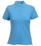 Fruit of the Loom Lady-Fit Polo in Sky blue Size XS/8 (SS75)