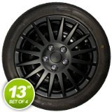 Streetwize Lightning 13" Matt Black Wheel Trim Set