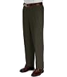 Wrinkle-Resistant Cotton Twill Pleated Front Pants