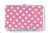 Mini Dotz PINK & White POLKA DOT Metropolitan Designer Wallet hard Credit Card Case