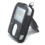 Koo Creative Zen Vision:M 30GB High Grade Leather (Black) Case W/ Video Viewing Kickstand Belt Clip