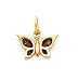 Multi Enameled Butterfly Charm, 14K Yellow Gold
