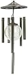 Flipo Solar Illuminated Wind Chime, Stainless Steel