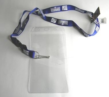 New York Giants Lanyard and Plastic Ticket Holder