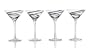 Luigi Bormioli Black Swirl 8-ounce Martini Glass, Set of 4