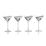 LuigiBormioliBlackSwirl8-ounceMartiniGlass,Setof4