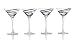 Luigi Bormioli Black Swirl 8-ounce Martini, Set of 4
