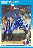 Randy St. Clair, Montreal Expos, 1987 Fleer Autographed Card