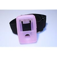 Creative Zen V and V Plus Silicone Skin Case Cover with Adjustable Sports Armband - 2 Color Options (Pink)
