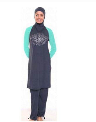 Doraer Muslim Swimsuit Full Cover Islamic Swimwear Modest Swimwear Beachwear Burkini (Medium)