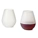 Zelta 12oz Unbreakable Silicone Wine Glasses Beer Tumblers Cup, Stain Resistant Seamless Clear Shatterproof Drinkware (Set of 2)