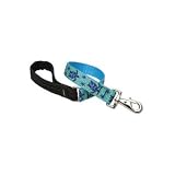 Durable 2 Foot Solid Nylon Traffic Lead - 1 Inch Wide Black