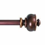 Kenney Bentley Window Curtain Rod, 66 to 120-Inch, Rustic Copper