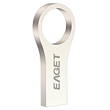 EAGET U66 フルメタル USB 3.0 高速フラッシュドライブ 一体型キーリングデザイン キーチェーンに取り付け可 防水防塵USBメモリ (64GB)