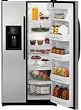 GE GSL22JFXLB Energy Star 22.0 Cu. Ft. Side-By-Side Refrigerator (Clean Steel)