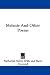 Search : Melanie And Other Poems