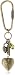1928 Jewelry Heart Lockets Brass Charm Key Fob