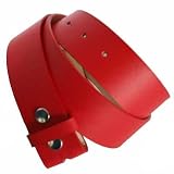 RED 1.5 WIDE SNAP REMOVABLE BUCKLE BELT - M